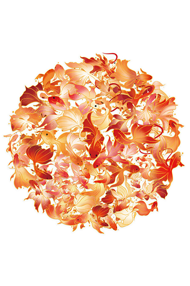 Koi Fish 50PCS Koi Xianrui Transparent PET Decorative Stickers Set DIY Laptop Water Cup Bag Hot Stam