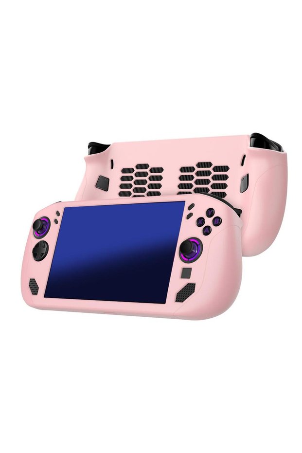 pink Silicone Shockproof Cover for Lenovo Legion Go S, TPU Full Protective Case Anti-Scratch Sweat-p