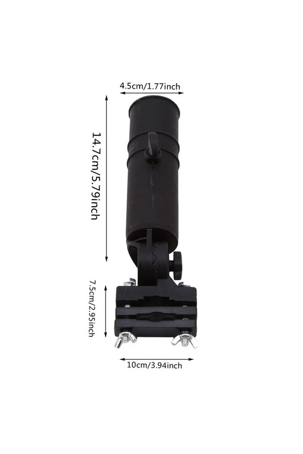black Universal Golf Cart Umbrella Holder Adjustable Golf Trolley Umbrella Stand Clip Buggy Baby Pra