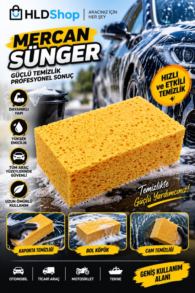 Coral Sponge Car Wash Sponge