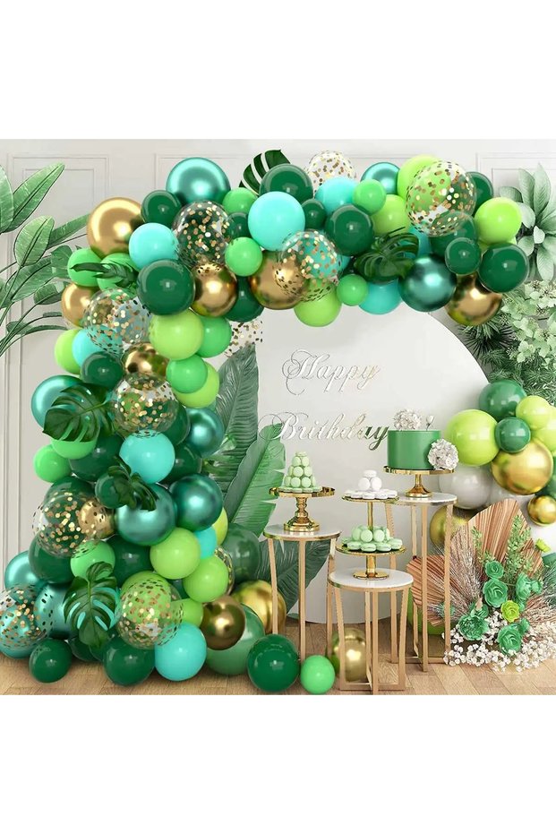 Other As Picture 138Pcs A Set of Jungle Wildlife Themed Balloon Arch Set, Wild Animal Dinosaur Theme