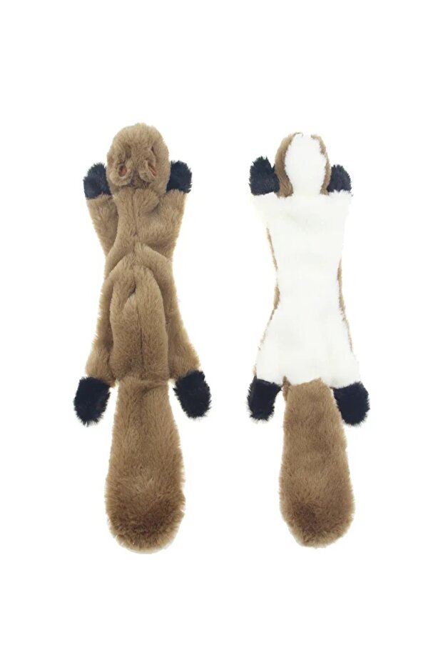 squirrel Plush Dog Toys Squirrel Raccoon Fox 18 Inch Stuffing Free Squeaky for Small Medium Dogs No