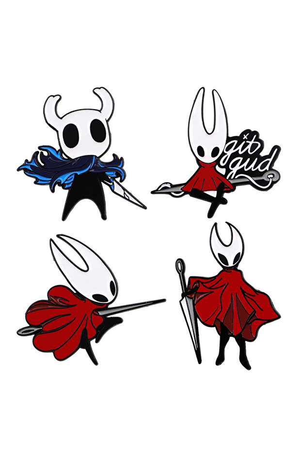 1 4pcs/set Red Knight Enamel Pin Brooches For Lapel Pins Badge on Backpack Costume Accessories Fashi