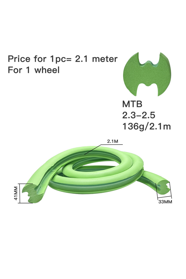 2.1m for 2.3-2.5 Bicycle Tubeless Tire Inserts Pad 700c 27.5 29 MTB Road Bike Tyre Air Liner Anti Pu