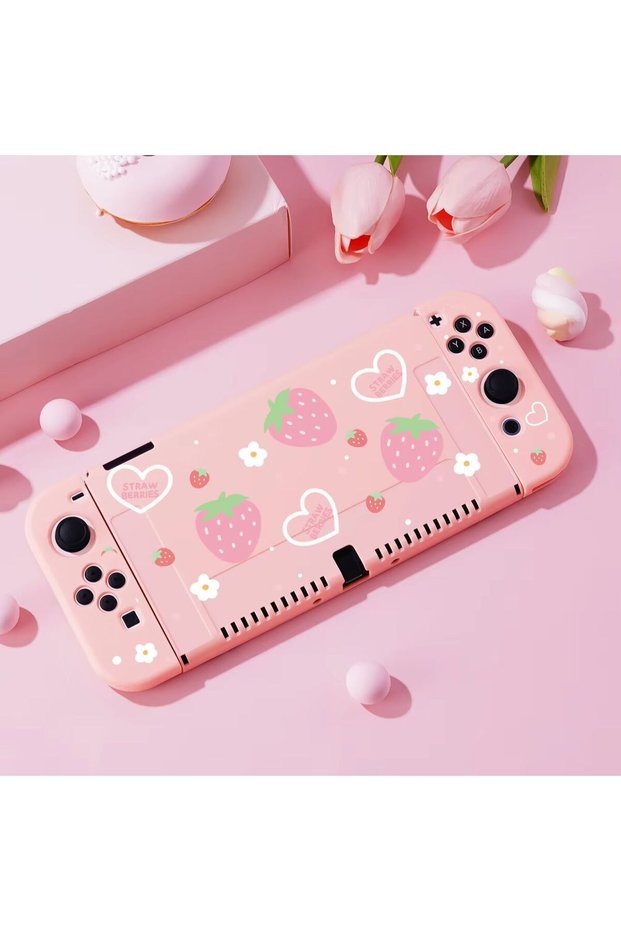 Nintendo Switch Pink Switch Protector Case for Nintendo Switch OLED, NS Game Accessories,Handheld Se