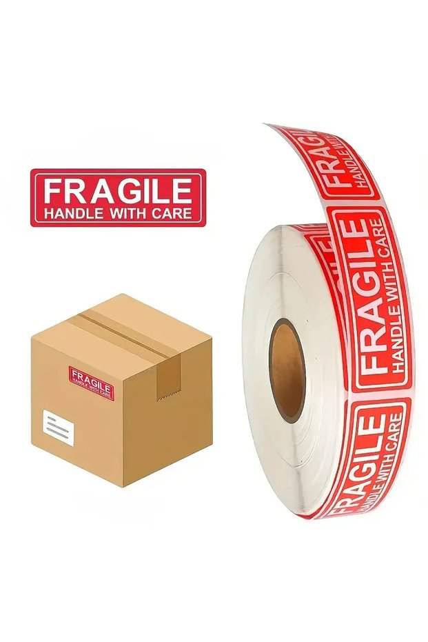 120pcs/roll Fragile Label Stickers Handle With Care Warning Signs Careful shipping Tags sticker
