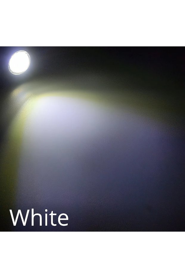 10 مصابيح LED بيضاء فضية اللون مقاس 18 مم، بتصميم عين النسر، تعمل كمصابيح نهارية ومصابيح إشارة انعطاف ومصابيح خلفية.
