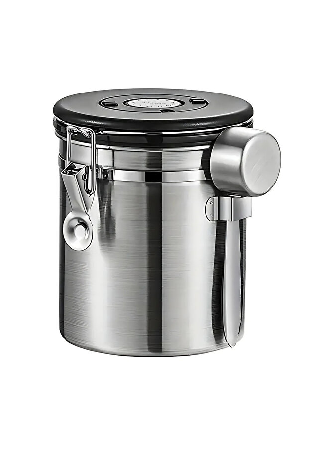 304 Steel 1400 ml Clamp-On Coffee Tea Storage Container Pantry Storage Jar Mt117