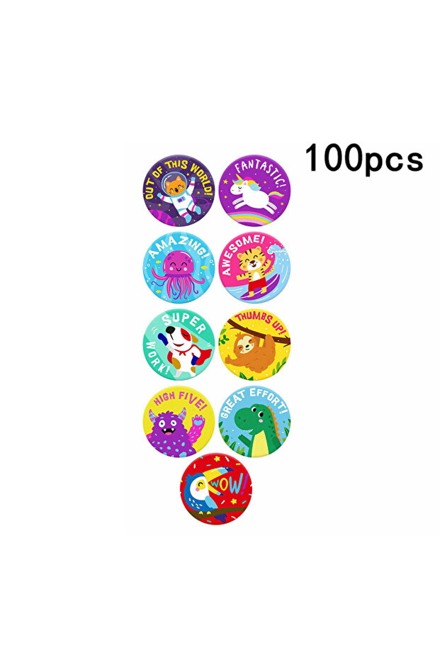 A-100pcs 100-500pcs Motivational Stickers for Kids,Teacher Reward Stickers Roll Potty Training Stick