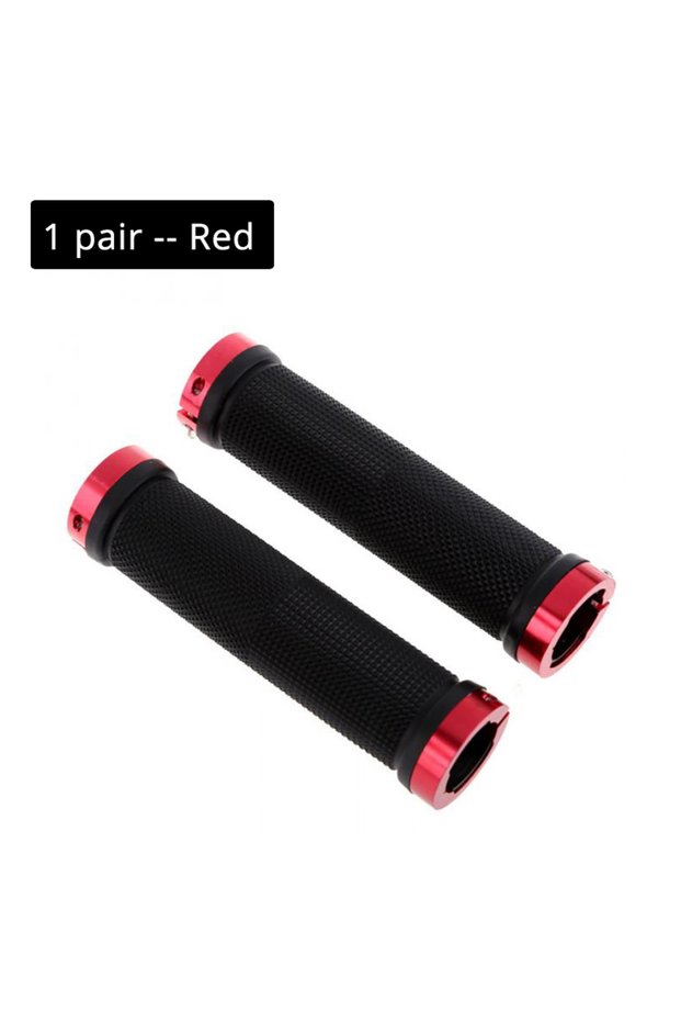 Choice Red Lock on Bicycle Grips Soft Mountain Bike Grips Dustproof Waterproof Bike Handle Non-slip