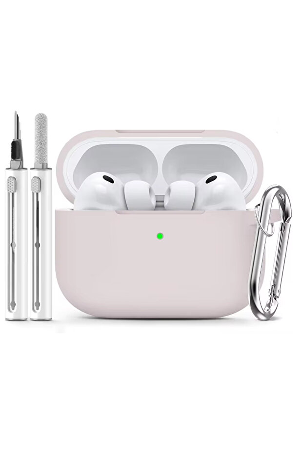 Airpods pro3 light pink for AirPods Pro 3 Case 2025 with Cleaner Kit,Soft Silicone Protective Cases