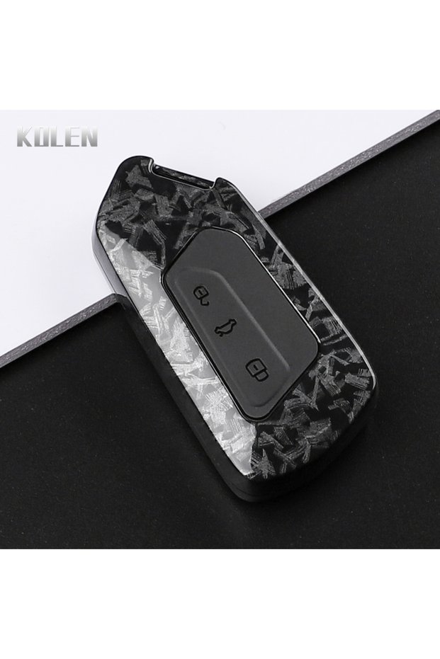 F-Carbon ABS Carbon Fiber Style Car Key Case Cover For VW Volkswagen Golf 8 MK8 ID3 ID.4 Cupra Skoda