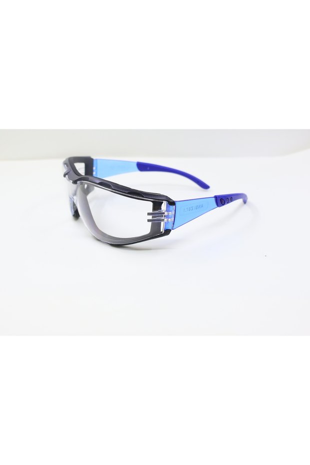 Blue Safety Goggles Glasses Sport Eye Protection Soft Foam Gasket Goggles for Shooting Woodworking L