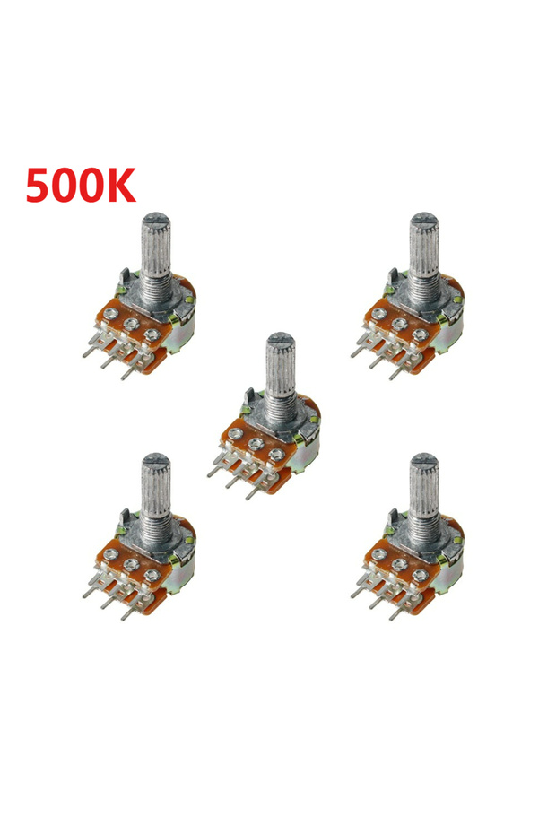 YTDMEN 500K Ohm 5PCS WH148 6Pin Rotary Potentiometer B1K B2K B5K B10K B20K B50K B100K B500K 20MM Sha