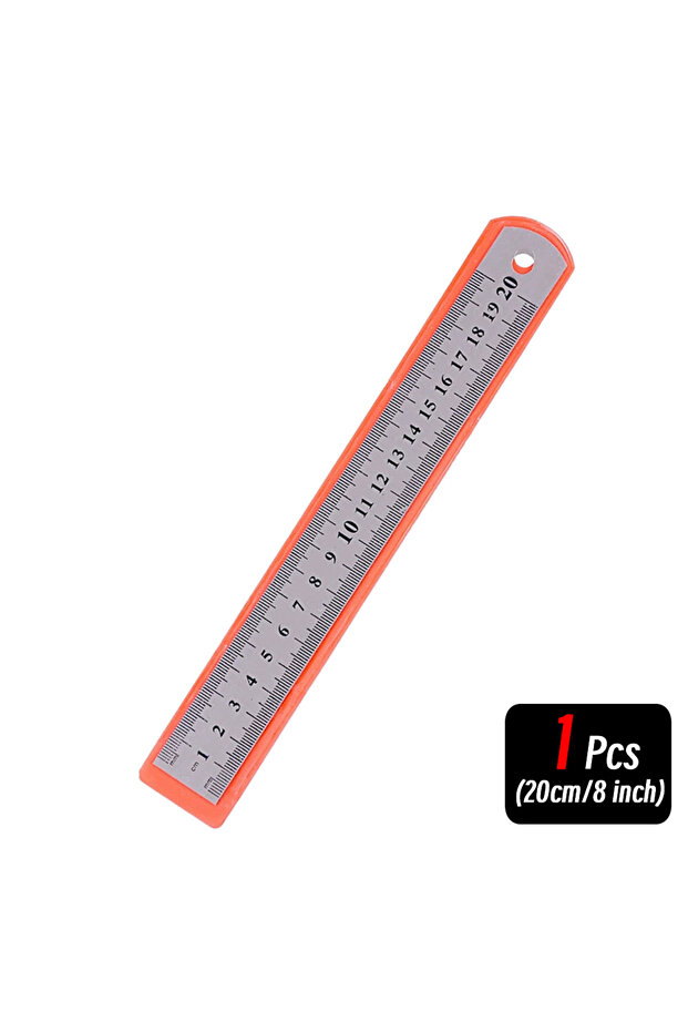 1pcs 20cm 10P 15-30cm Stainless Steel Metal Straight Ruler Precision Double Sided Precision Measurin