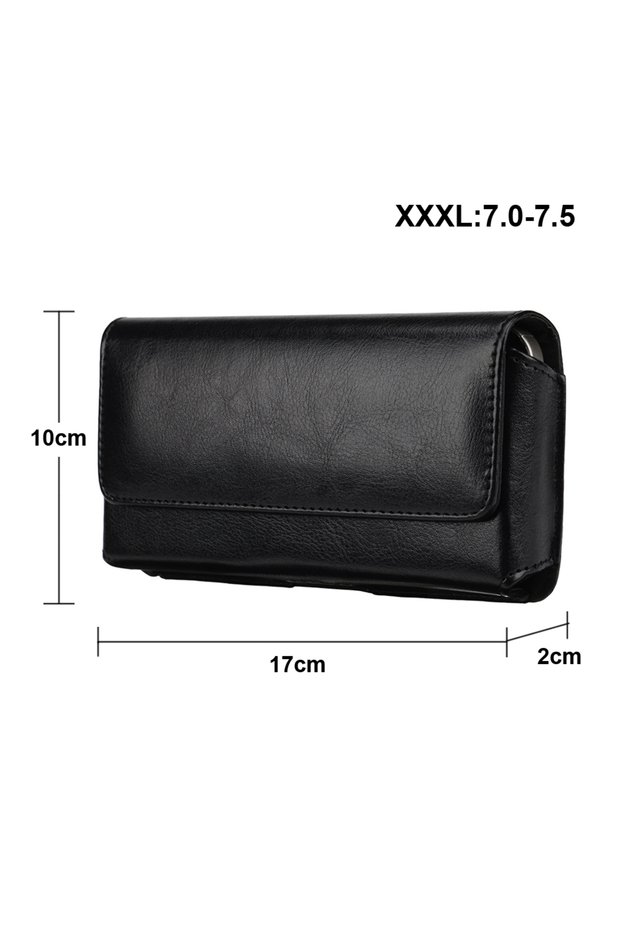 XXXL Universal Leather Mobile Phone Holster Belt Clip Case For iPhone 17 16 15 14 Pro Max Samsung Hu