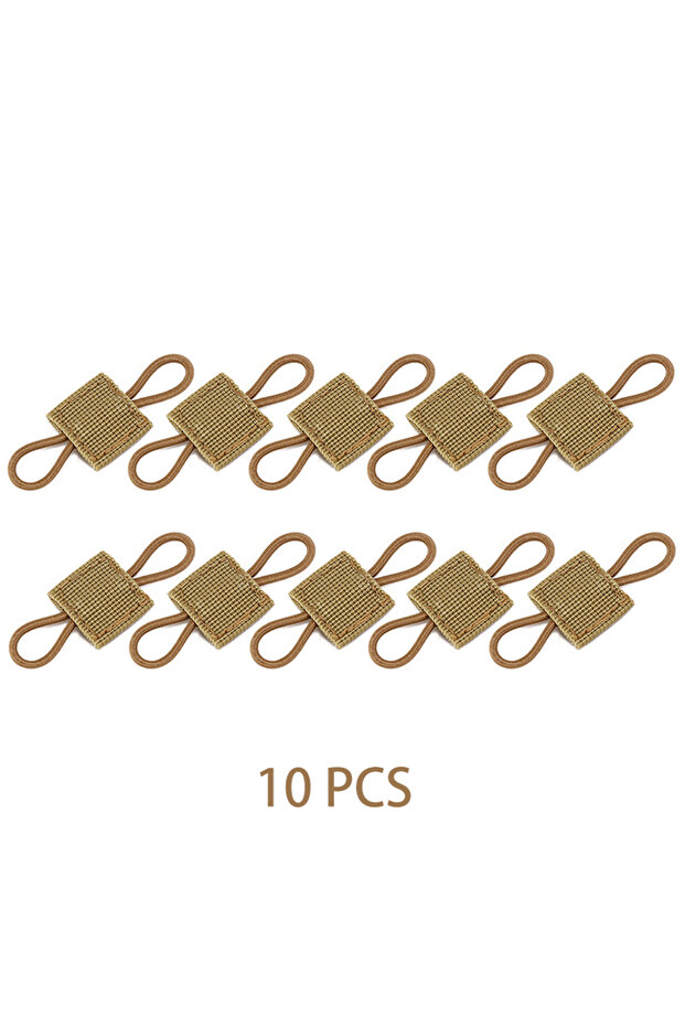 TAN-10P 10pcs MOLLE Elastic Nylon Webbing Ribbon Buckle Outdoor Hiking Hunting Backpack Vest PTT Ant