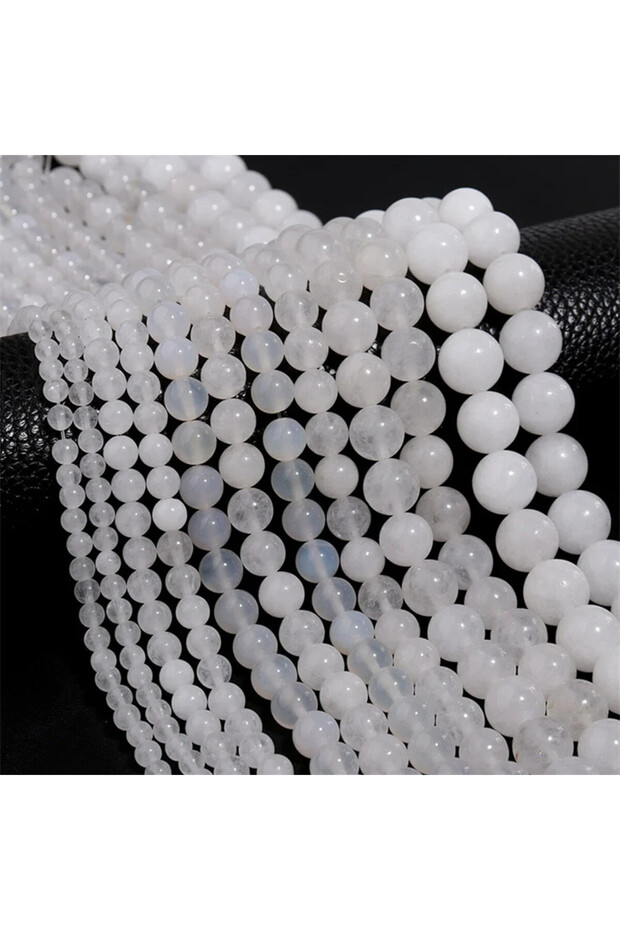 6mm approx 60pcs 1 Strand 4 6 8 10mm White Moonstone Beads Round Loose Gemstone Beads For Jewelry Ma