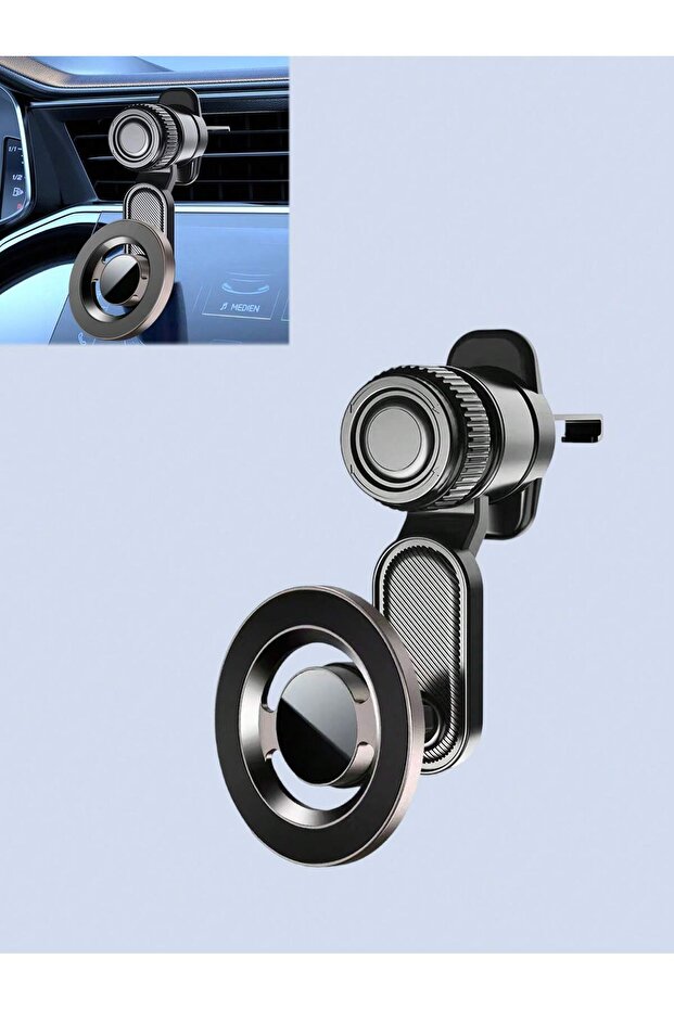 Air Vent Model Magnetic Car Phone Mount - 360° Rotating Arm, Hands-Free Navigation, Universal for Al