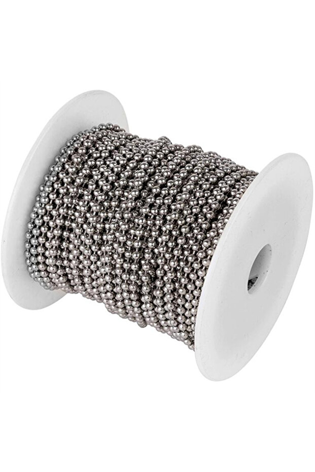 3.0mm ball stainless stell tone 10m/Roll 1.5/2.0/3.0mm Stainless Steel Ball Beaded Chain Necklace Ch