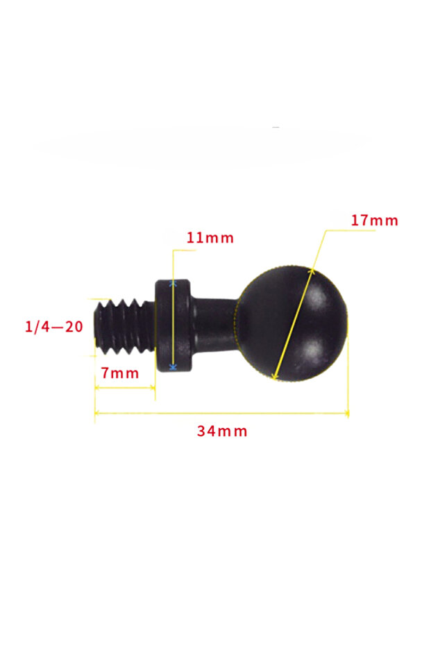17 screw 13/15/17/20mm Ball Head Adapter Clip Mount for Gopro Action Camera 17mm Converter to 1/4 Sc