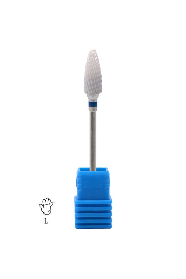 left M Left-Handed Ceramic Milling Cutters Electric Drill Nail Drill Bit for Removel Gel Polish Varn