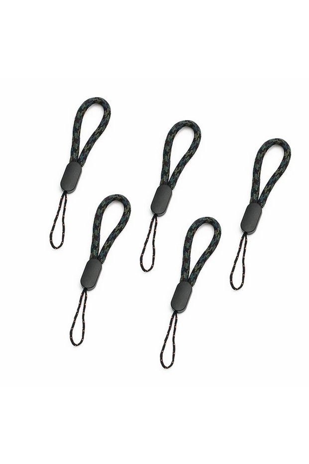Nylon fiber 5pcs-Green Adjustable Mobile phone Strap Wrist Lanyard For iPhone USB Flash Drives Ke
