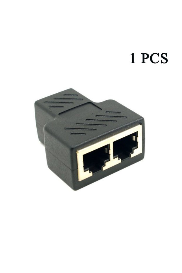 1 قطعة محول واحد إلى اثنين لتقسيم كابلات الإيثرنت Rj45 8P8C إصدار الكمبيوتر للوصول المتزامن للإنترنت
