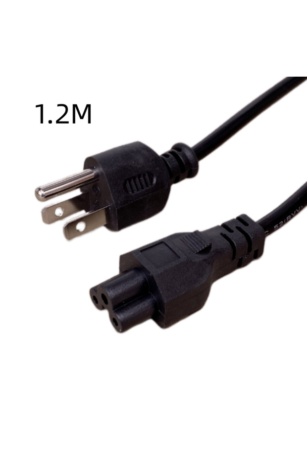 1.2M 1pcs US USA Plug Power Supply Adapter Lead Cable 3 Prong American IEC C5 AC Power Cord 1.2m 4f