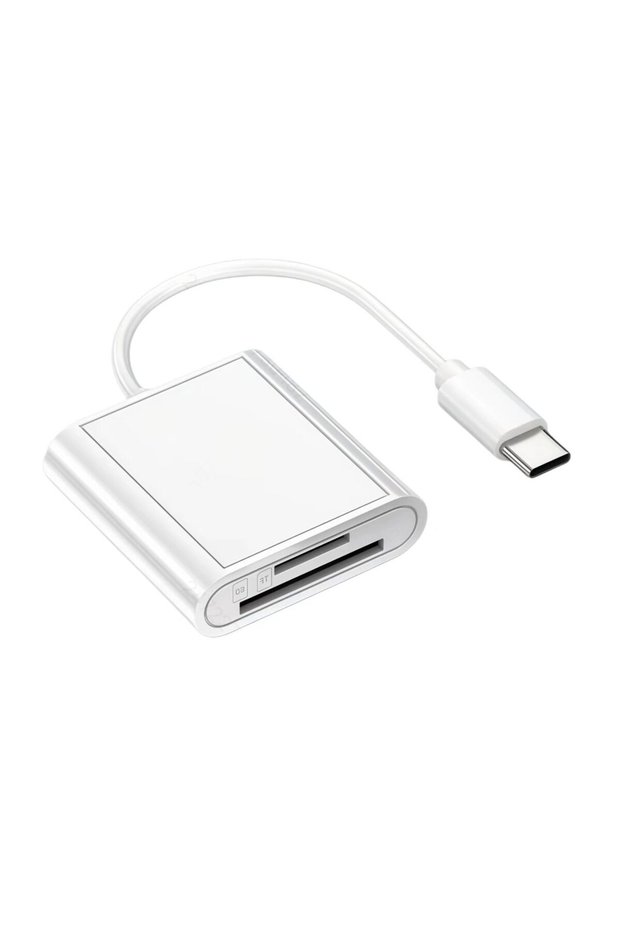 White 2-in-1-1Pcs 2 in 1/ 3 in 1OTG Type C Card Reader USB Flash Drive SD TF Cardreader for iPad Tab