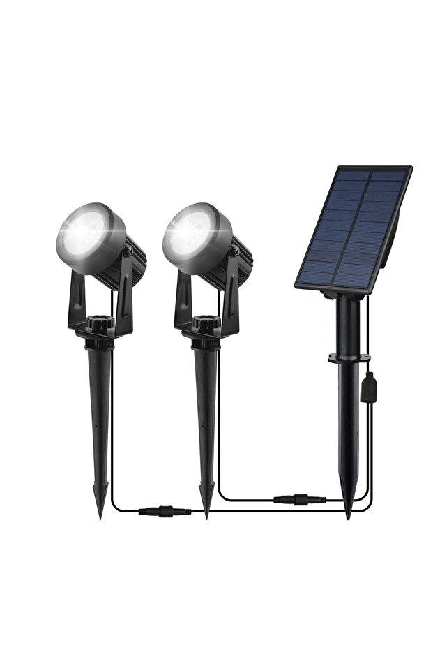 Cold White 2 3000K/6000K Solar LED Light Outdoor Solar Spotlight Solar Garden Light Outdoor IP65 Wat