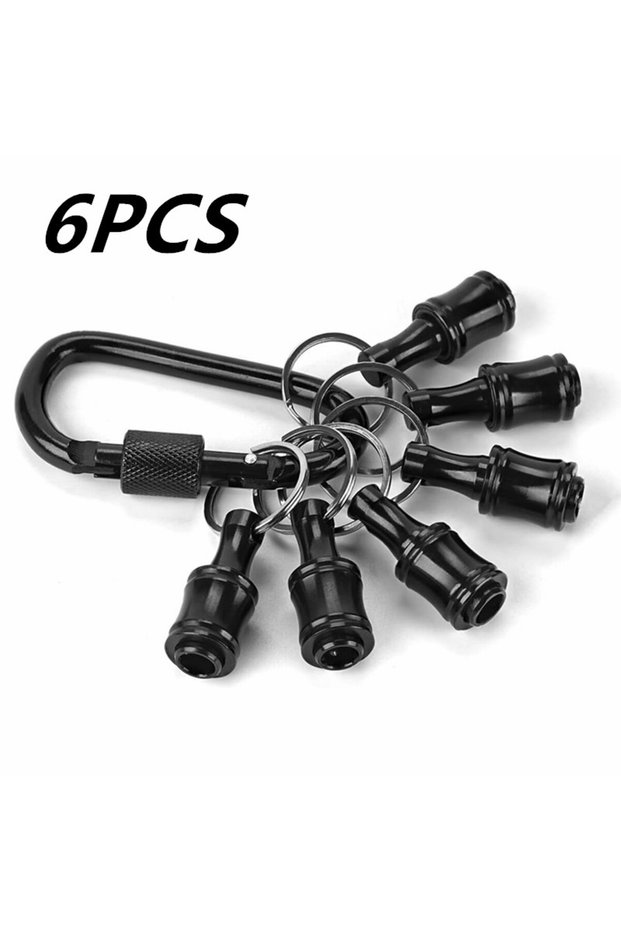 6PCS 6 PCS 1/4 Inch Bit Holder Keychain, Hex Screwdriver Bits Holder Extension Bar, Quick Change Scr