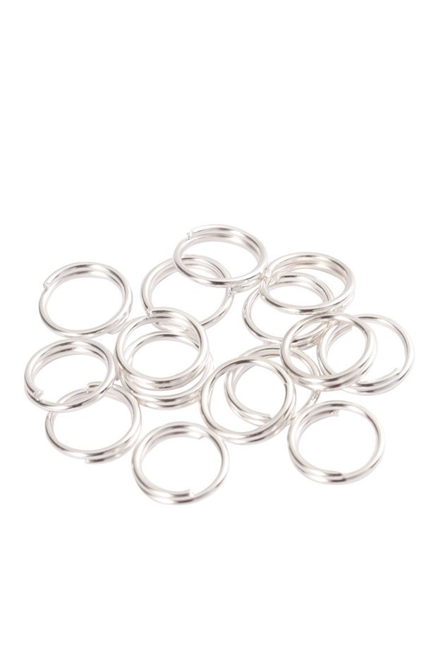 10mm 200pcs 6/8/10mm Open Jump Split Rings Double Loops Circle Keychain Ring Holder Connectors for K