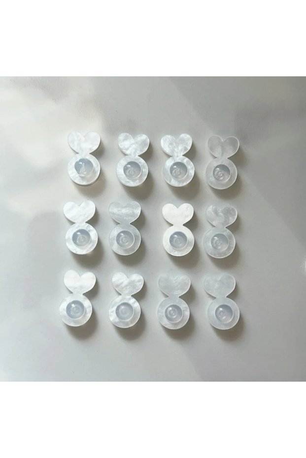 12pcs whtie Practical Large Earring Backings Convenient Ear Lifters Acrylic Stopper