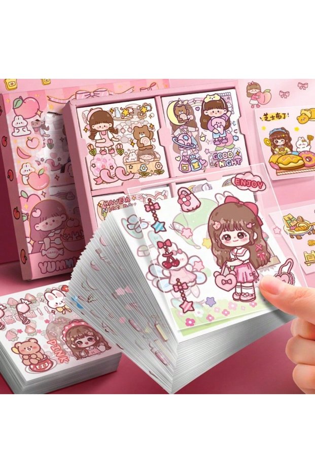100pcs 10/50/100pcs Whimsical Cartoon Sticker Collection - Fun Colorful Adhesive Stickers for DIY Jo