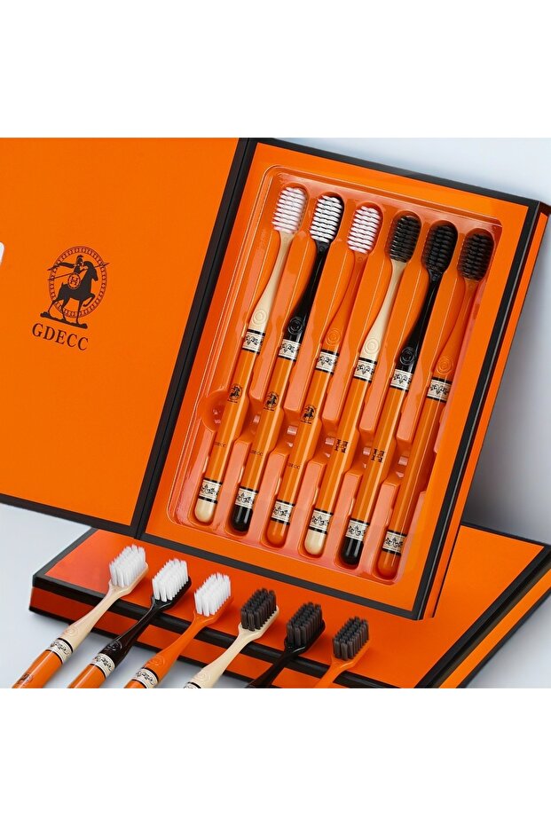 6PCS-1 box 6pcs/box toothbrush set home oral cleaning care soft bristle cleaning teeth tools suitab