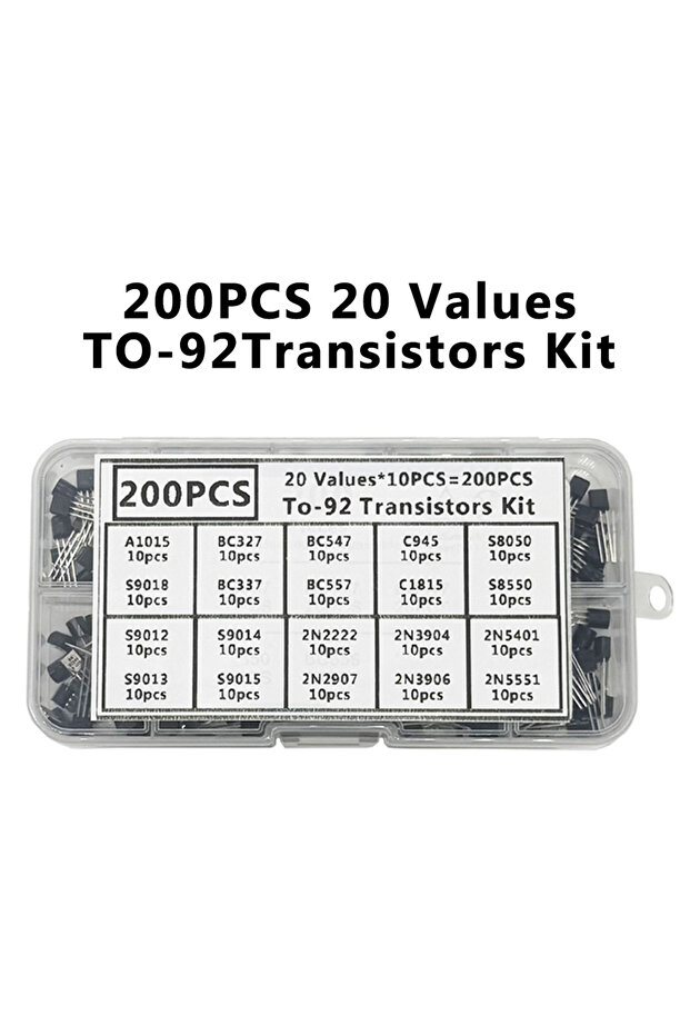 Kit 2 200PCS/1 Set To-92 Transistors Kit Bipolar Power Transistors A1015 BC327 BC337 C1815 S8050 S88