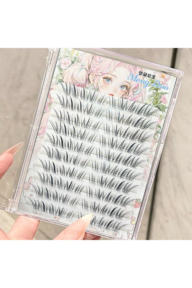 Glues 02 Natural Lash Extensions Individual Cluster Eyelashes Volume Wispy Foxes Style Lashes For Wo