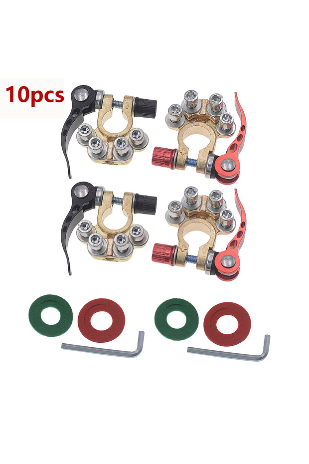 10 Pcs Kit 5/10 Pieces Car Battery Quick Disconnect Terminal Car Battery Connector Kit Universal Bat