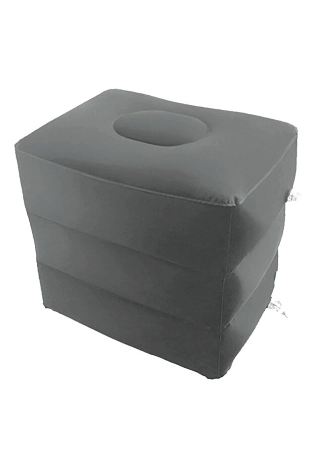 Dark Gray PVC Kids Flight Sleeping Footrest Pillow Resting Pillow On Airplane Car Bus Pillow Inflata