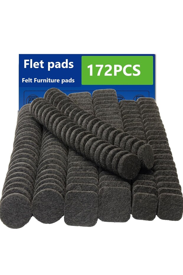 1 Pc 3MM 172PCS 172PCS Felt Chair Leg Pads Round Square Floor Protector Self Adhesive Furniture Pads