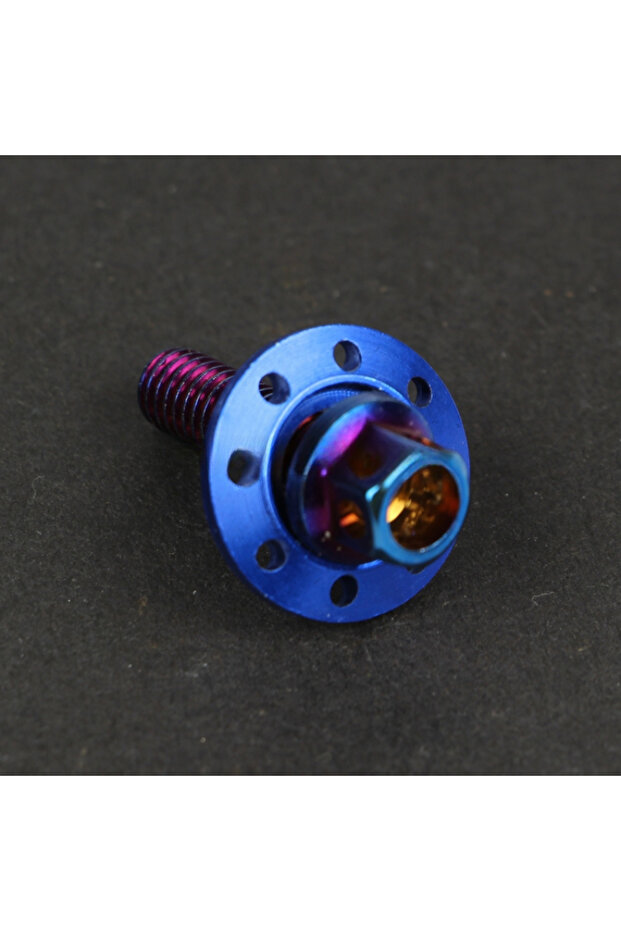 Blue M6 Electric Motorcycle Fender Screw 304 Stainless Steel Colorful Screw M6 Outer Hex Flange Cap