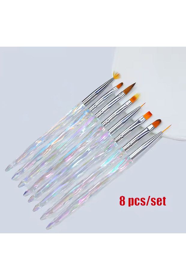 8pcs LINMANDA 8 Pack Nail Art Pens Nail Art Design Tools Suitable for Professionals and Beginners Id