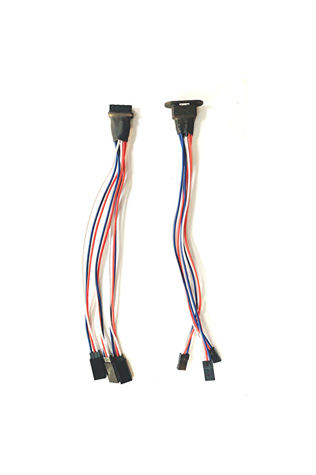 3 servo wire 1M 1F MPX 8 Pins Flange Mounted Male Female Multi Wire Dual Triple Quadruple 2/3/4 Serv