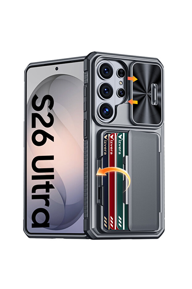 Galaxy S26 Ultra Only Case GRAY For Galaxy S26 Ultra Case Wallet-Full Body Protective with Card Hold