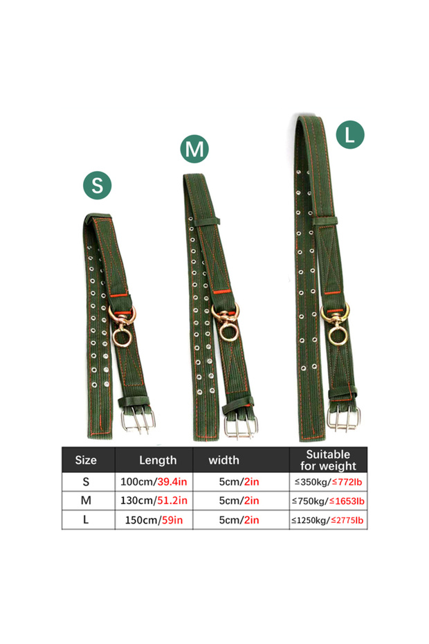 S 100cm green Strong Durable Belay Tie Adjustable Cattle Collar Cow Hauling Collar Livestock Feeding