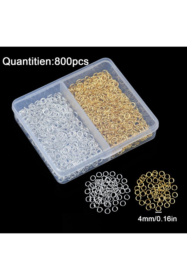 4mm 800pcs 1 Box Gold/Silver Jump Rings 4/5/6/7/8/10mm Metal Closed Loops Open Jump Rings For DIY Je