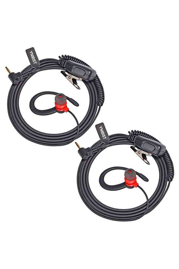 Red01-TK 2Pcs 2.5mm Earpiece,Talkabout 1pin Headset with Mic Ptt Compatible with Motorola TLKR-T60 T