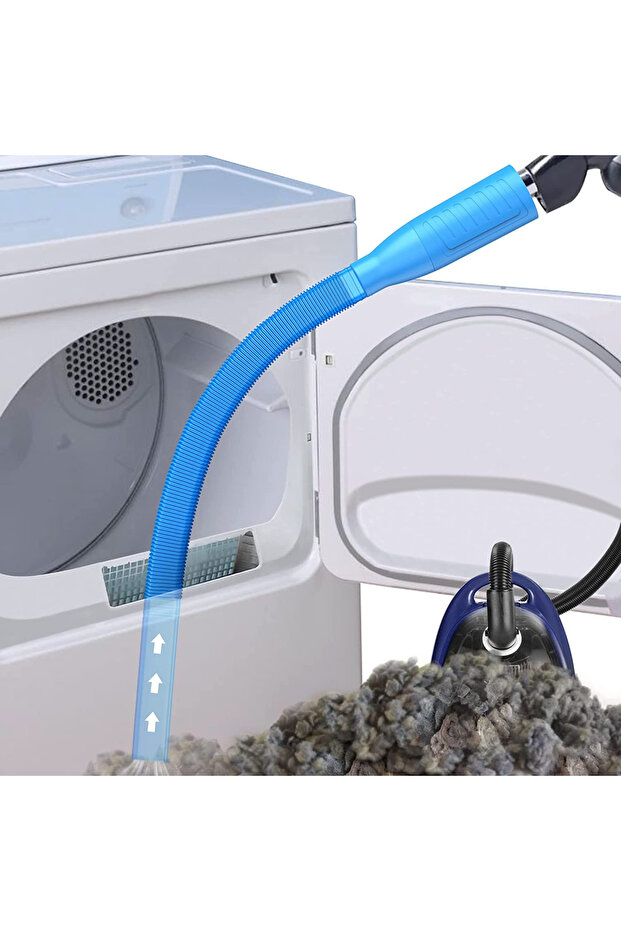 Blue 1pc Dryer Vent Cleaner Accessory, Vacuum Hose Attachment, Dryer Vent Hose Brush Lint Trap For D