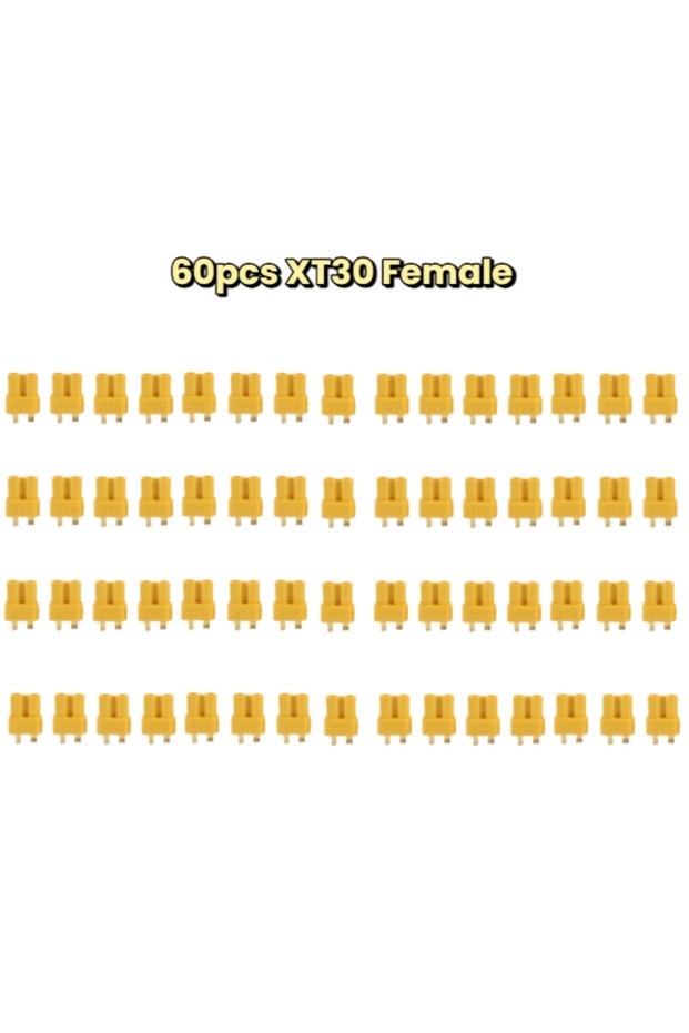 60pcs XT30 F 60pcs XT30 Male/Female Bullet Connector Pairs for RC Lipo Battery Motor 15A/30A 18AWG Y